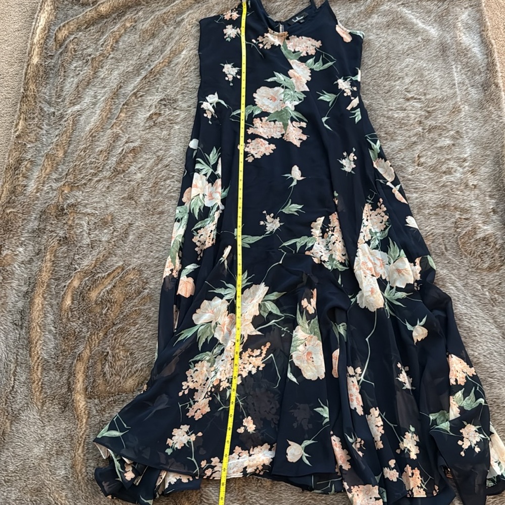 Lulu’s Feeling Freesia Navy Blue Floral Print Maxi Dress Large - Picture 7 of 12